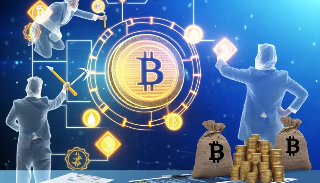 An image of a Bitcoin coin against a modern cityscape background, symbolizing its potential and influence.