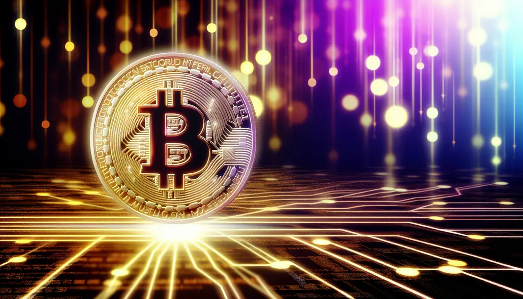 Hình minh họa về Bitcoin và công nghệ blockchain.